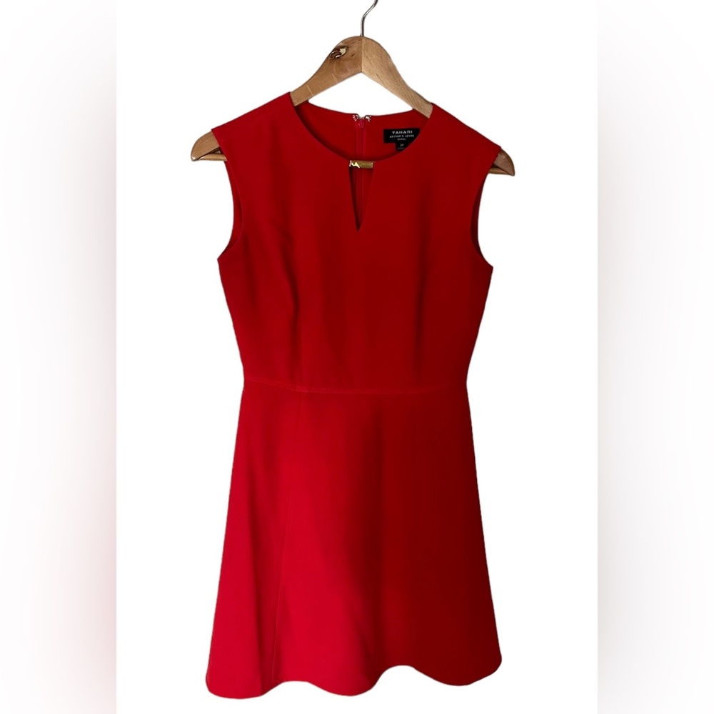 Valentines red dress zipper back sleeveless size 2P Easter